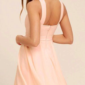 Forevermore Peach Skater Dress